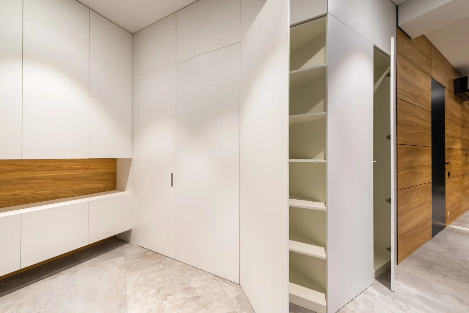 Organized storage area for decluttering support