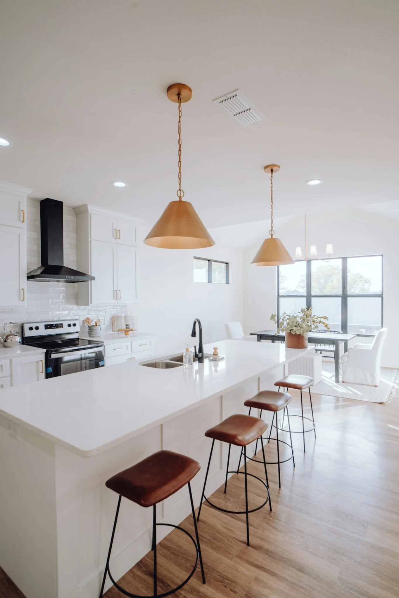 Bright, clean residential kitchen for regular cleaning